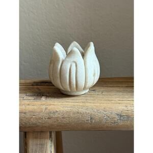 Small Marble Lotus Flower Candle Holder